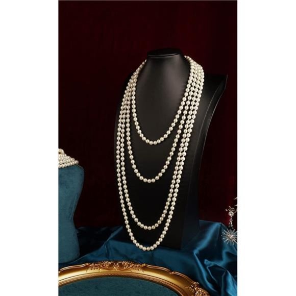 Pearl Necklace, Cream Color - Picture 5 of 6